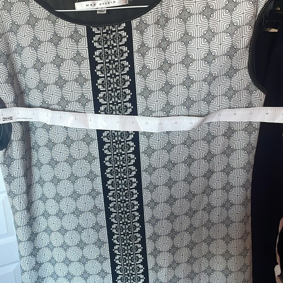 Max Studio Casual Geometric Pattern Black and White Dress Size S - Picture 13 of 14